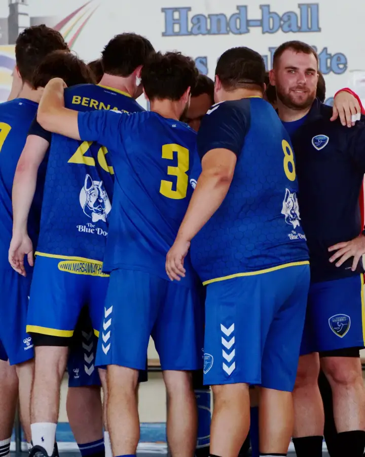 Match de handball du CL Marsannay, Marsannay-la-Côte : l'équipe réunie